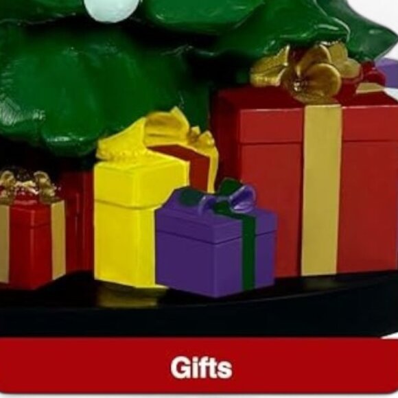 Christmas Tree Peek A Boo Santa Star LED Light 10.6" Table Center Ornament Decor - Picture 11 of 13